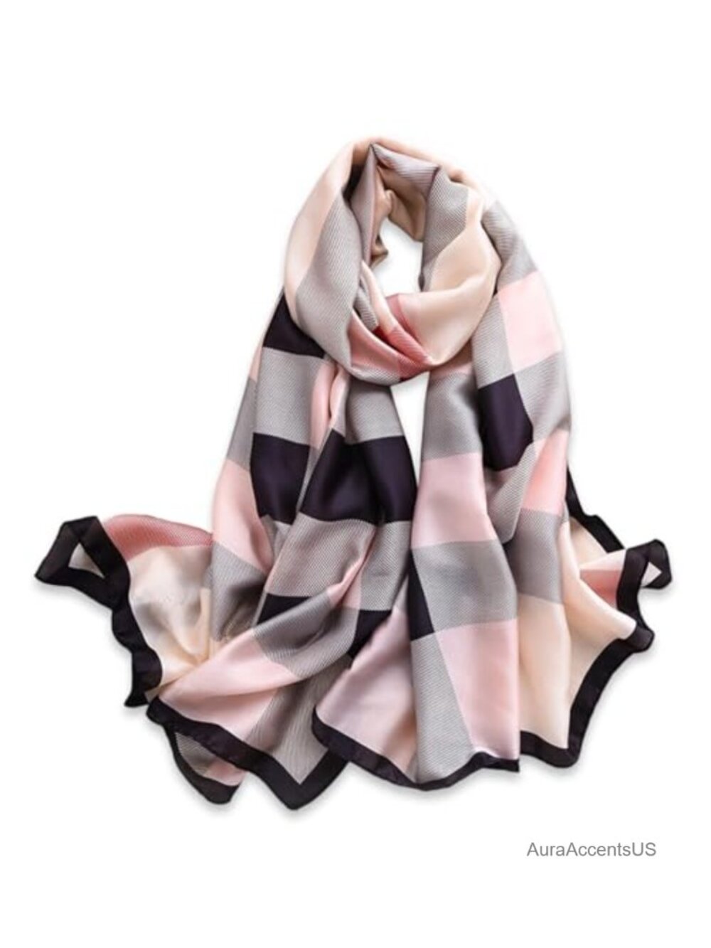 Large Silk Feel Satin Shawl Scarf Women Lightweight Wrap Neck Hijab